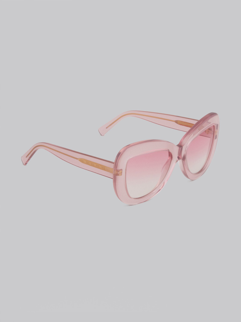 Marni PINK ACETATE ELEPHANT ISLAND SUNGLASSES outlook