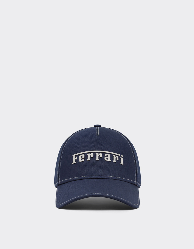 Baseball cap with rubberized Ferrari logo 1