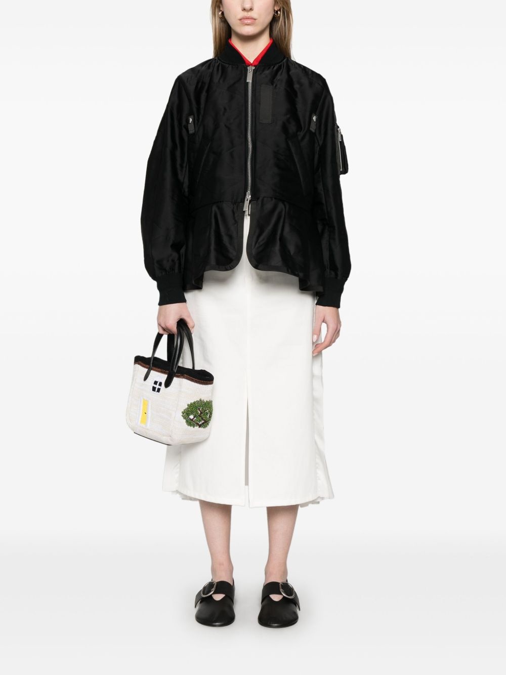 pleated-back midi skirt - 2