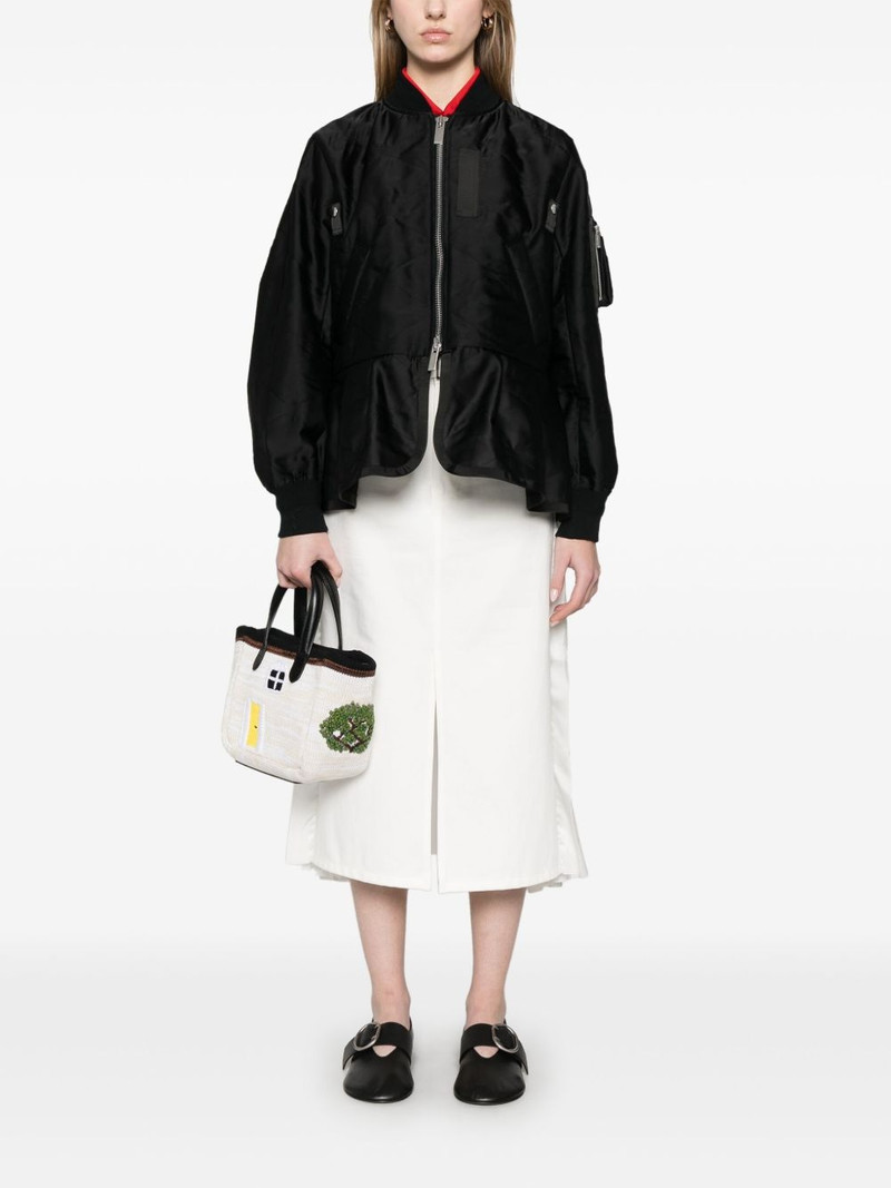 sacai pleated-back midi skirt outlook