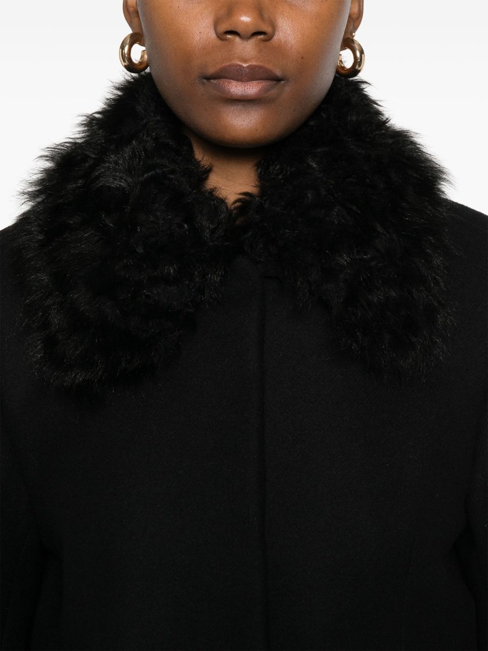 shearling-collar jacket - 5