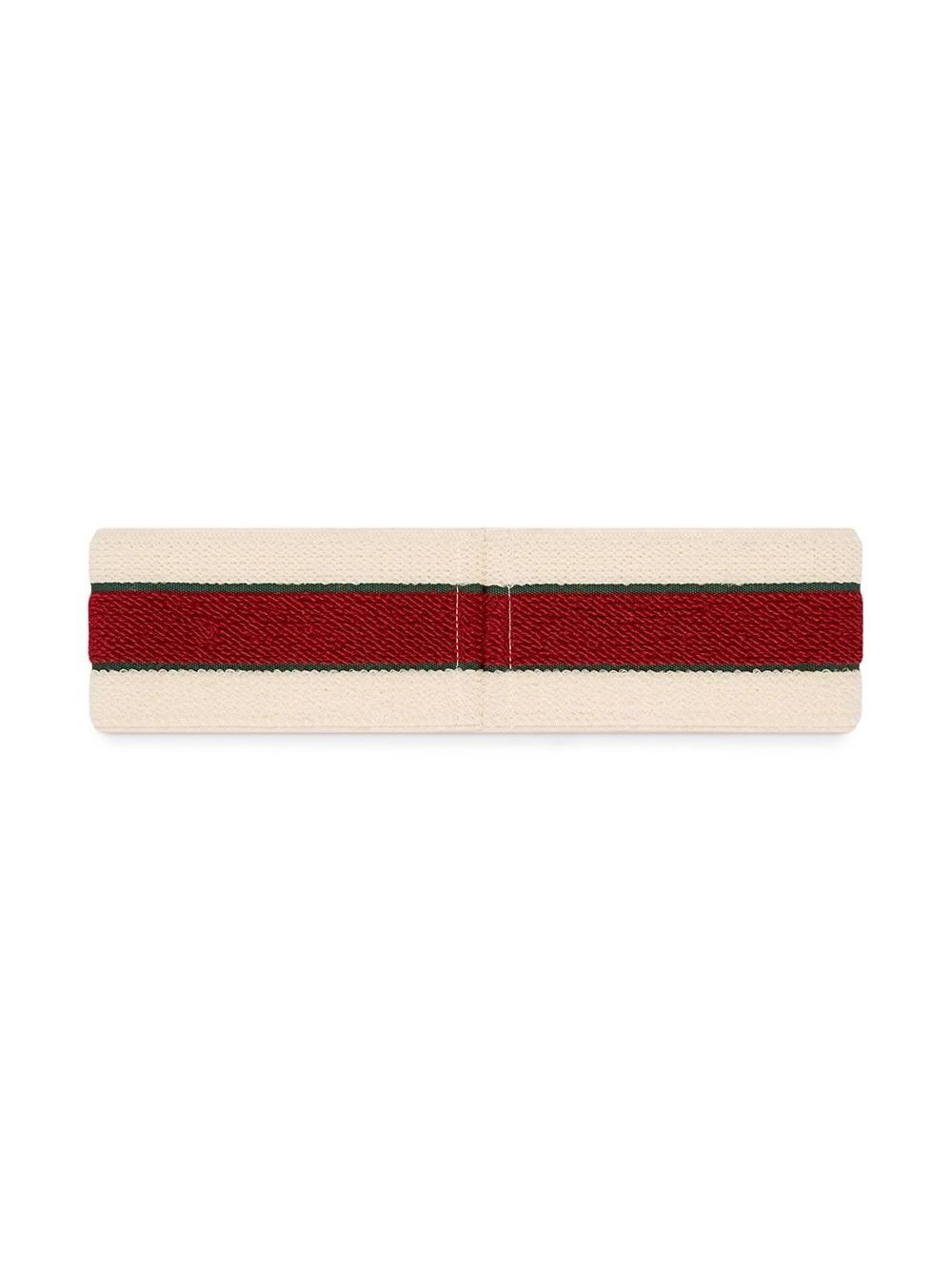 red and white Elastic Gucci stripe headband - 3