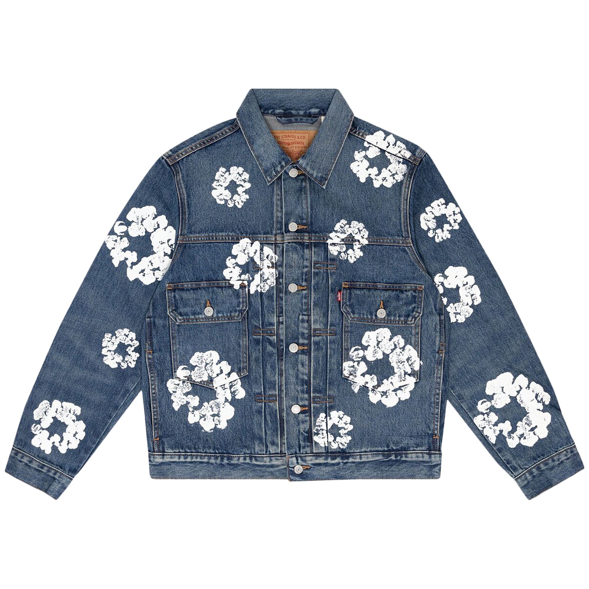 Denim Tears Type II All Over Wreath Jacket 'Dark Wash' - 1