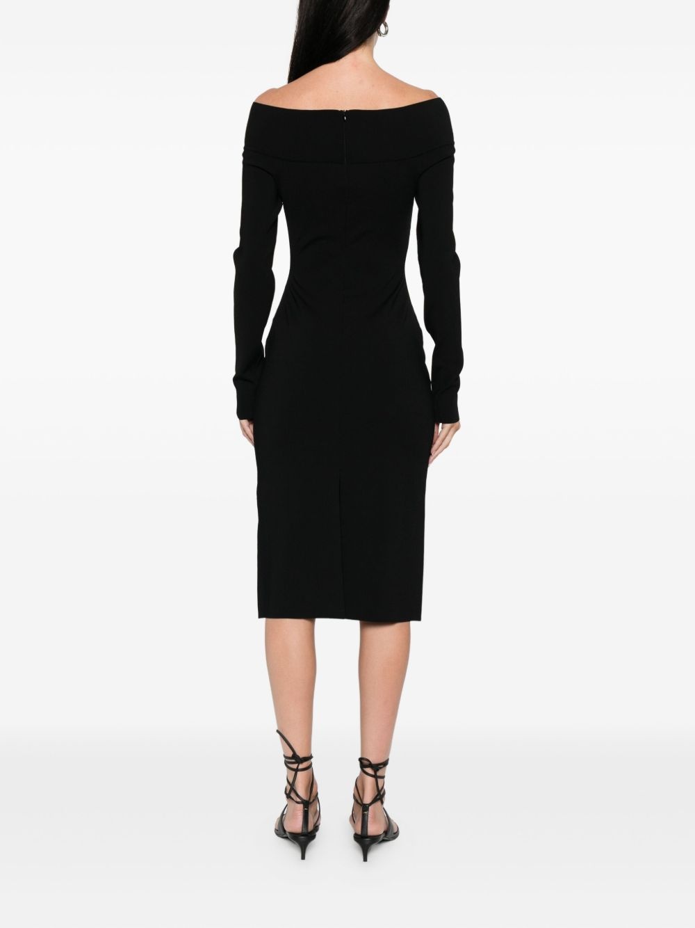 off-shoulder midi dress - 4