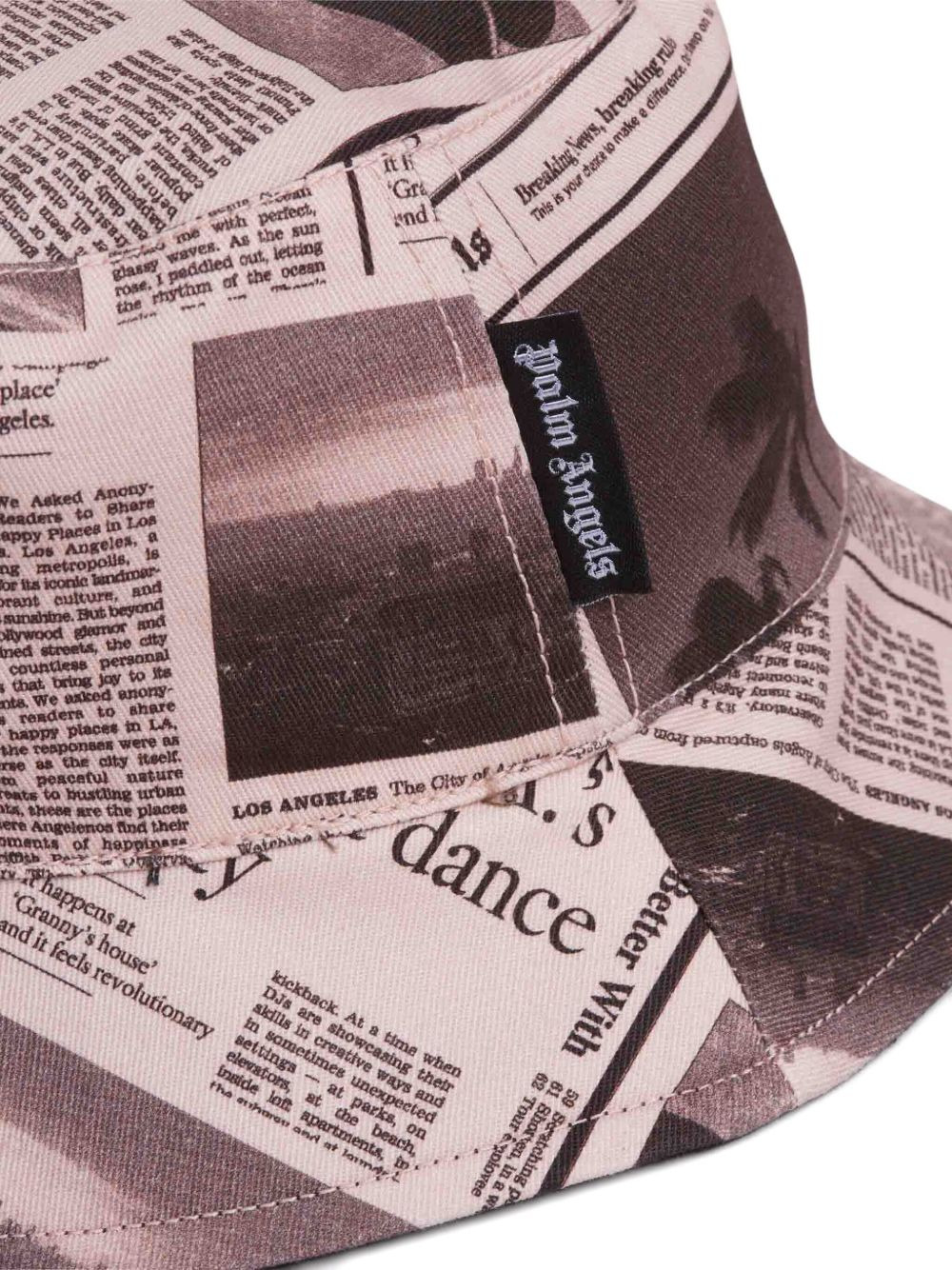 newspaper print bucket hat - 5