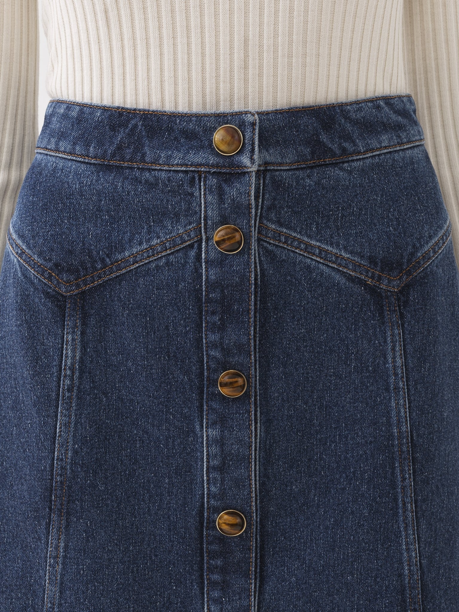 FLARED MID-LENGTH SKIRT - 7