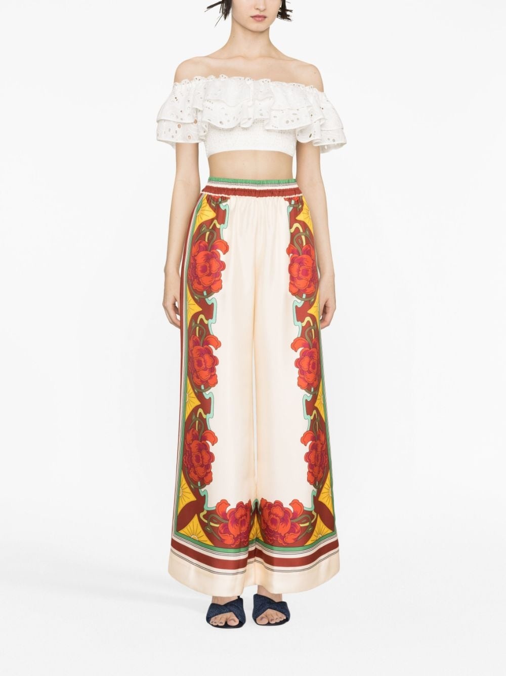 floral-print palazzo trousers - 2