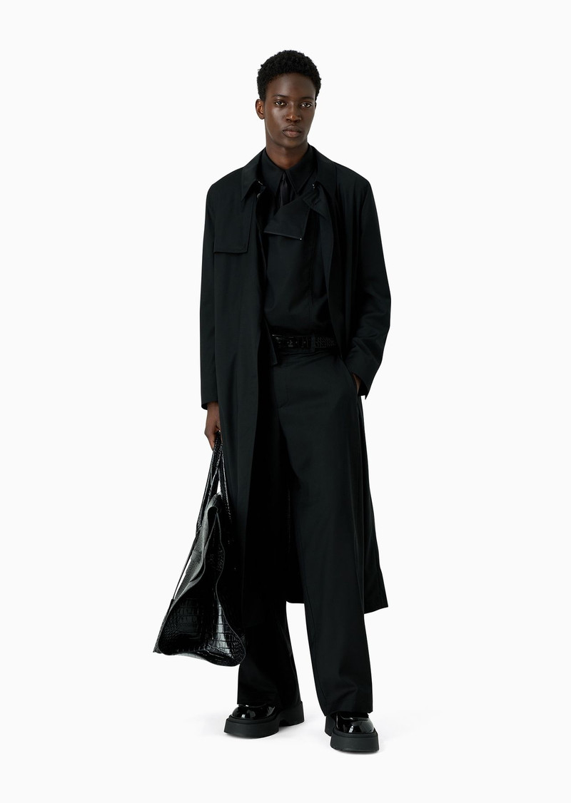 EMPORIO ARMANI ASV super-light sustainable virgin-wool trousers outlook