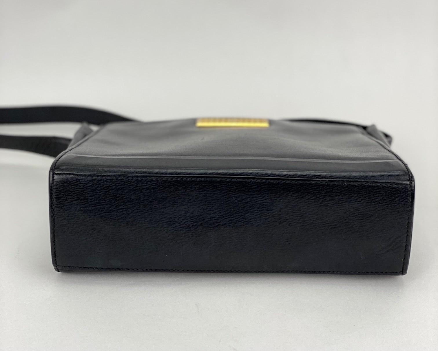 CHRISTIAN DIOR Black  Leather Adjustable Shoulder Bag Authentic Pre owned - 5