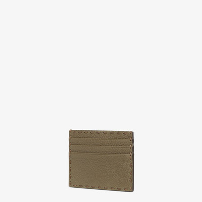 FENDI Green leather card holder outlook