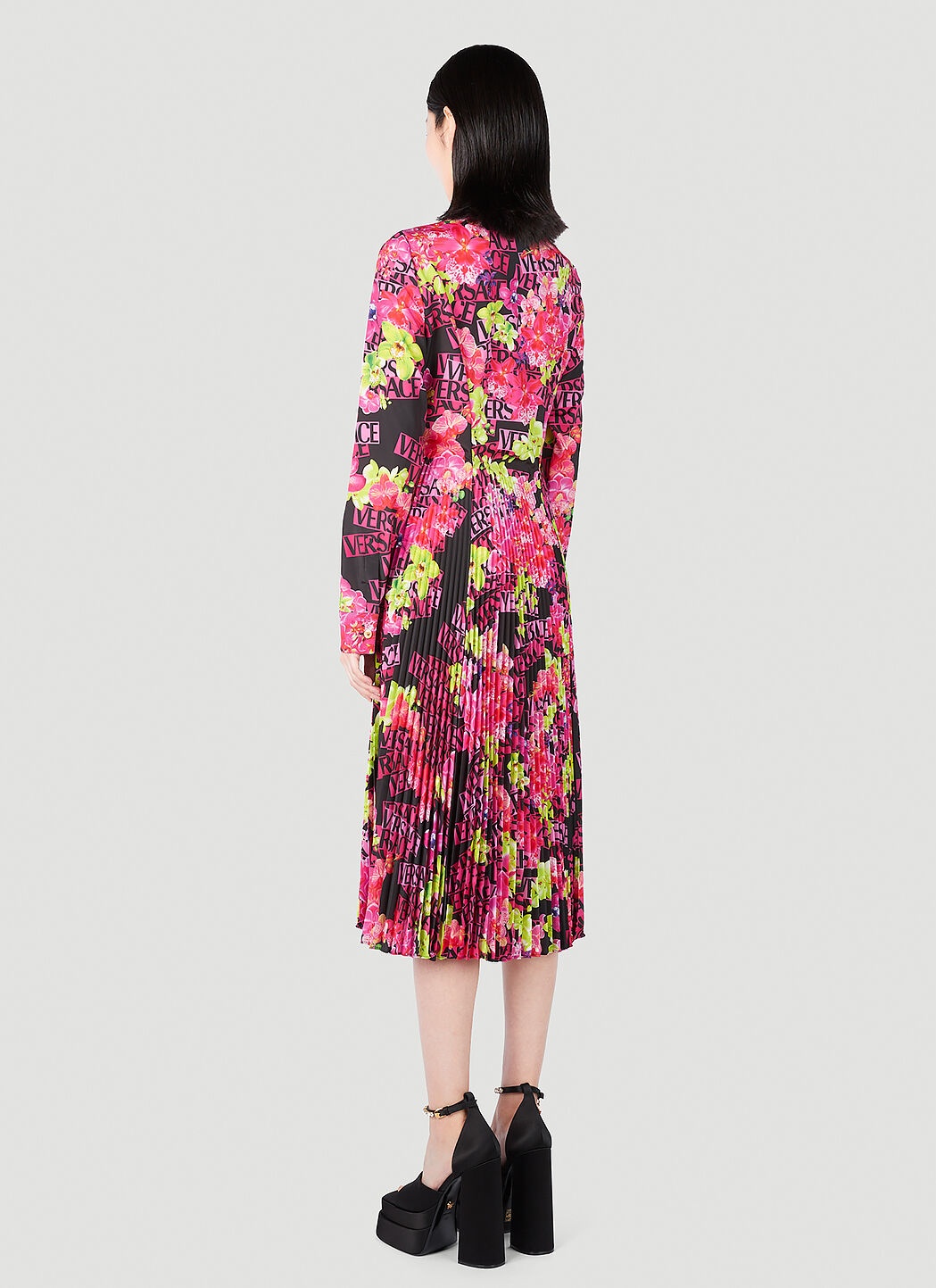 Floral Logo Midi Dress - 4