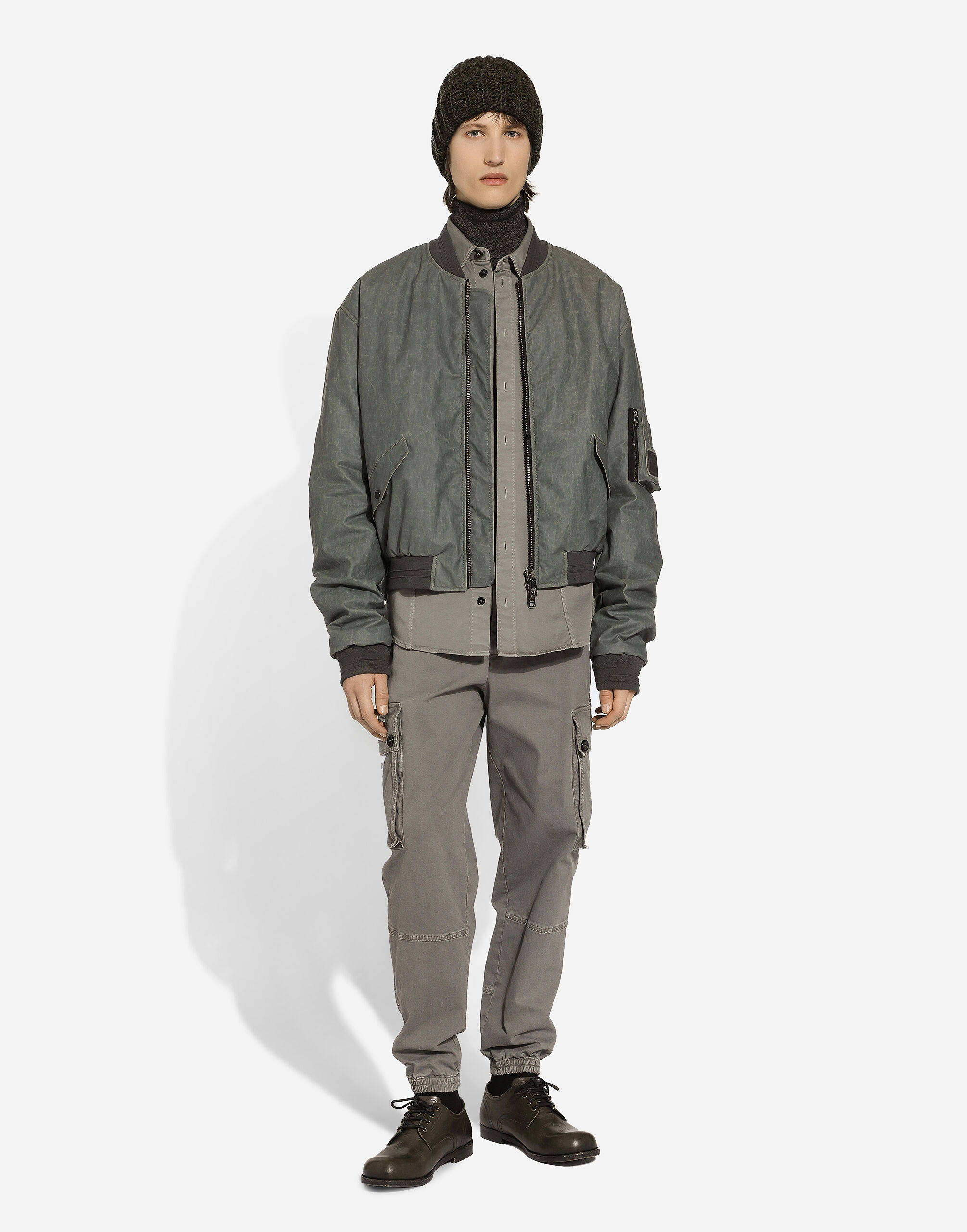 Oversize linen bomber jacket - 2