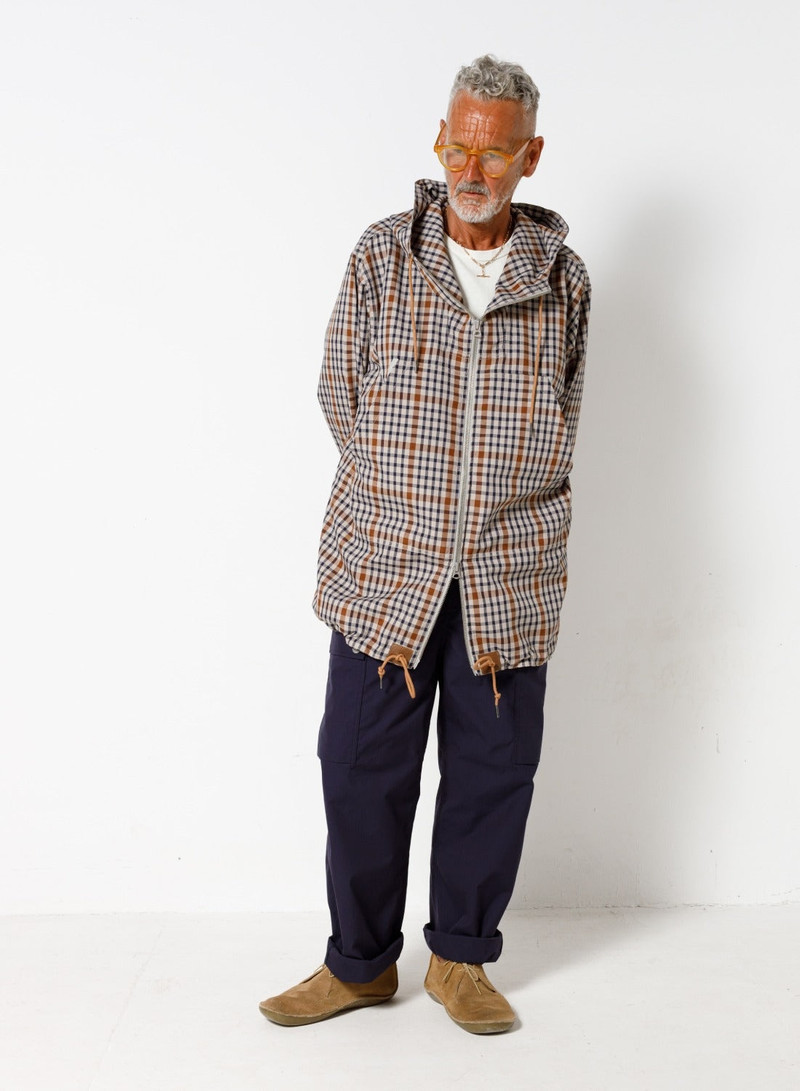 Nigel Cabourn Zip Smock in Stone Check outlook