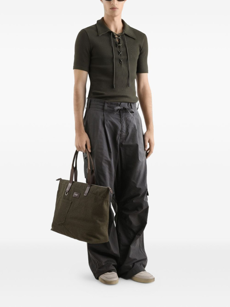 Dolce & Gabbana lace-up polo shirt outlook