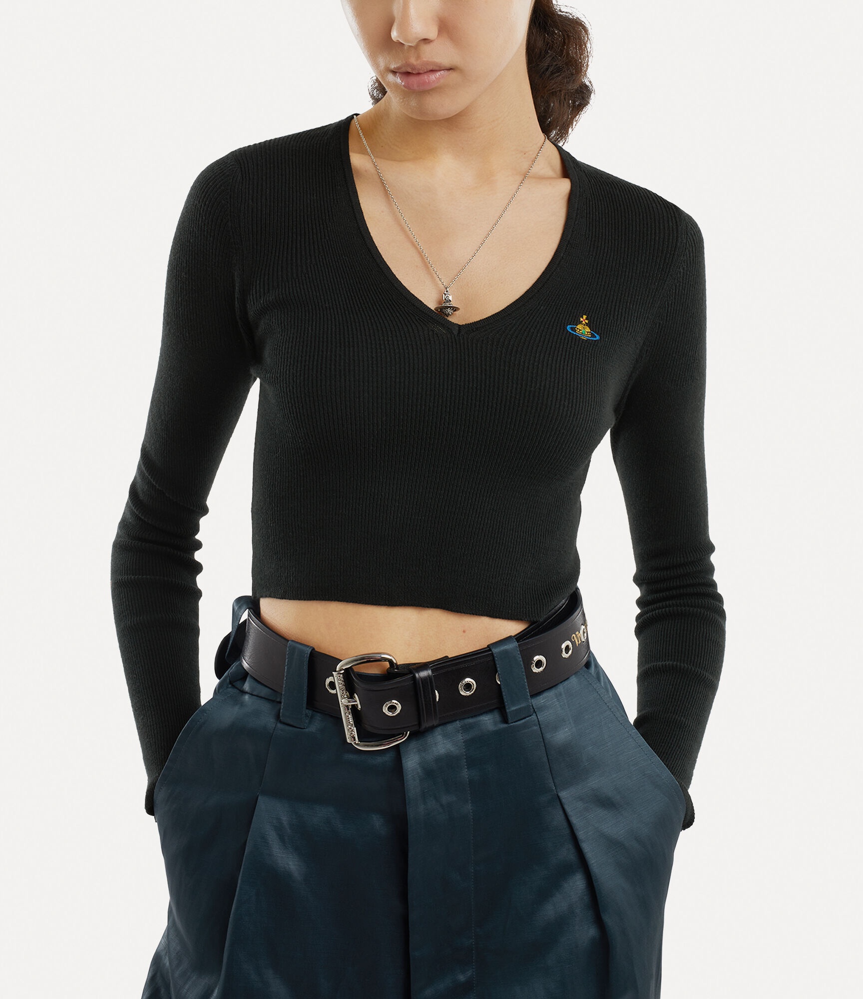 Vivienne Westwood BEA CROPPED V-NECK | REVERSIBLE