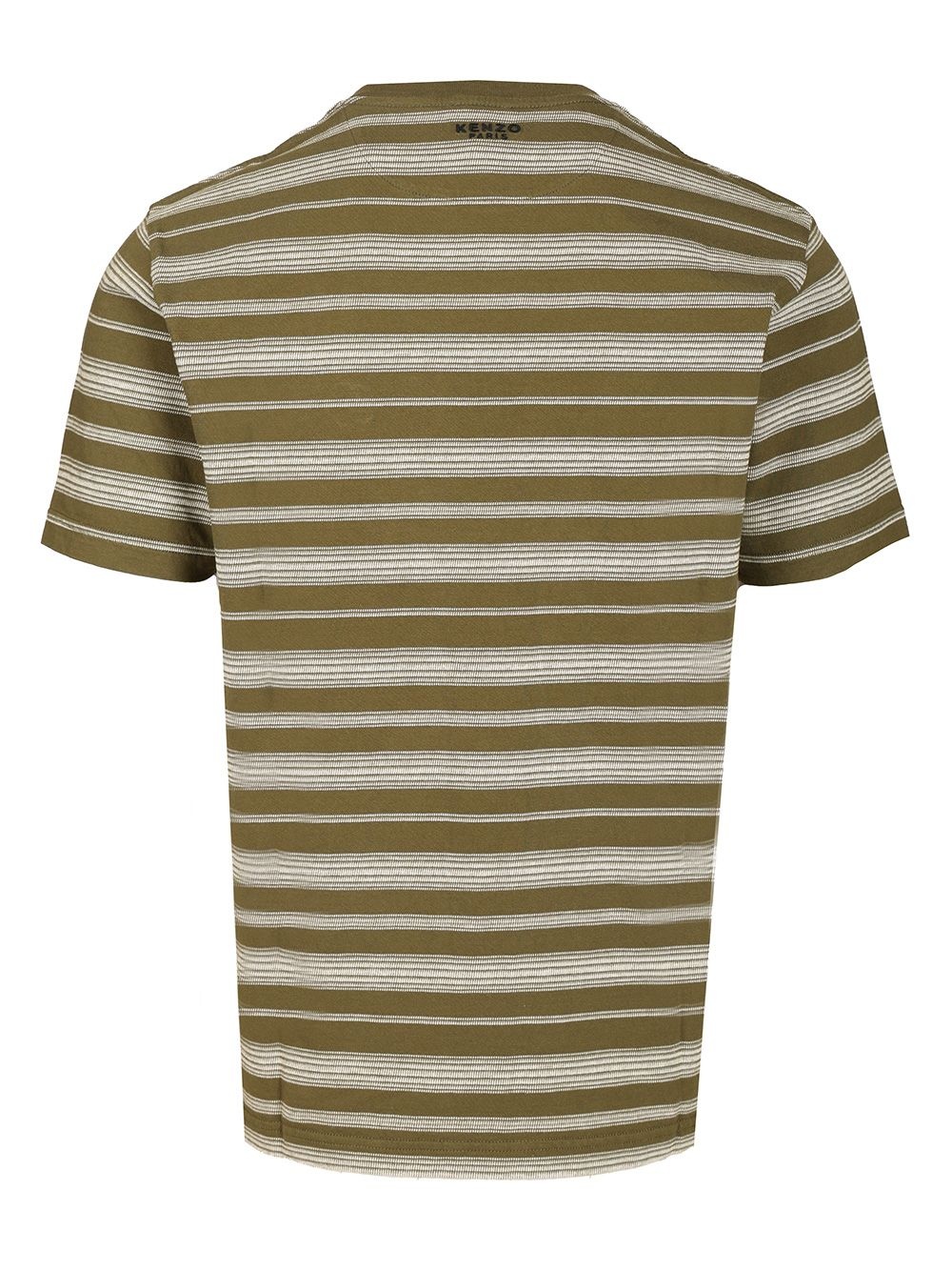 Gots Boke Flower Striped Embroidered Classic T-Shi T-Shirt Green - 2