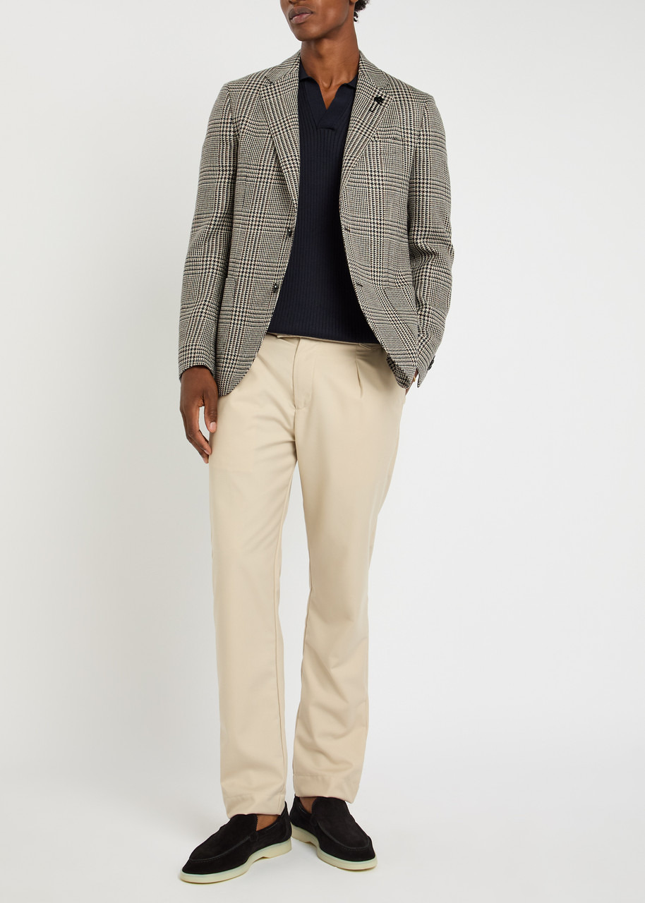 Lardini Houndstooth Wool and Silk-blend Blazer - 4
