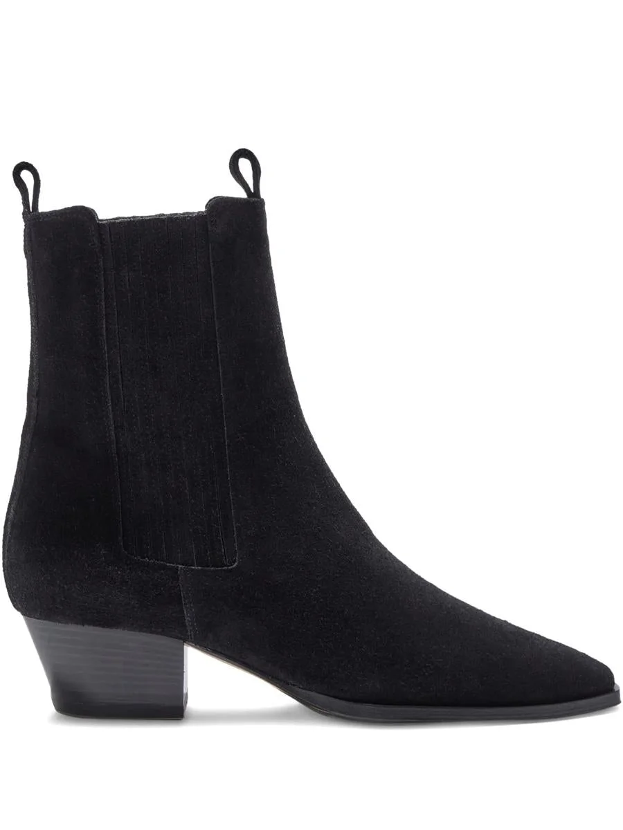 Aeyde Agata Cow Suede Leather Black Shoes - 1