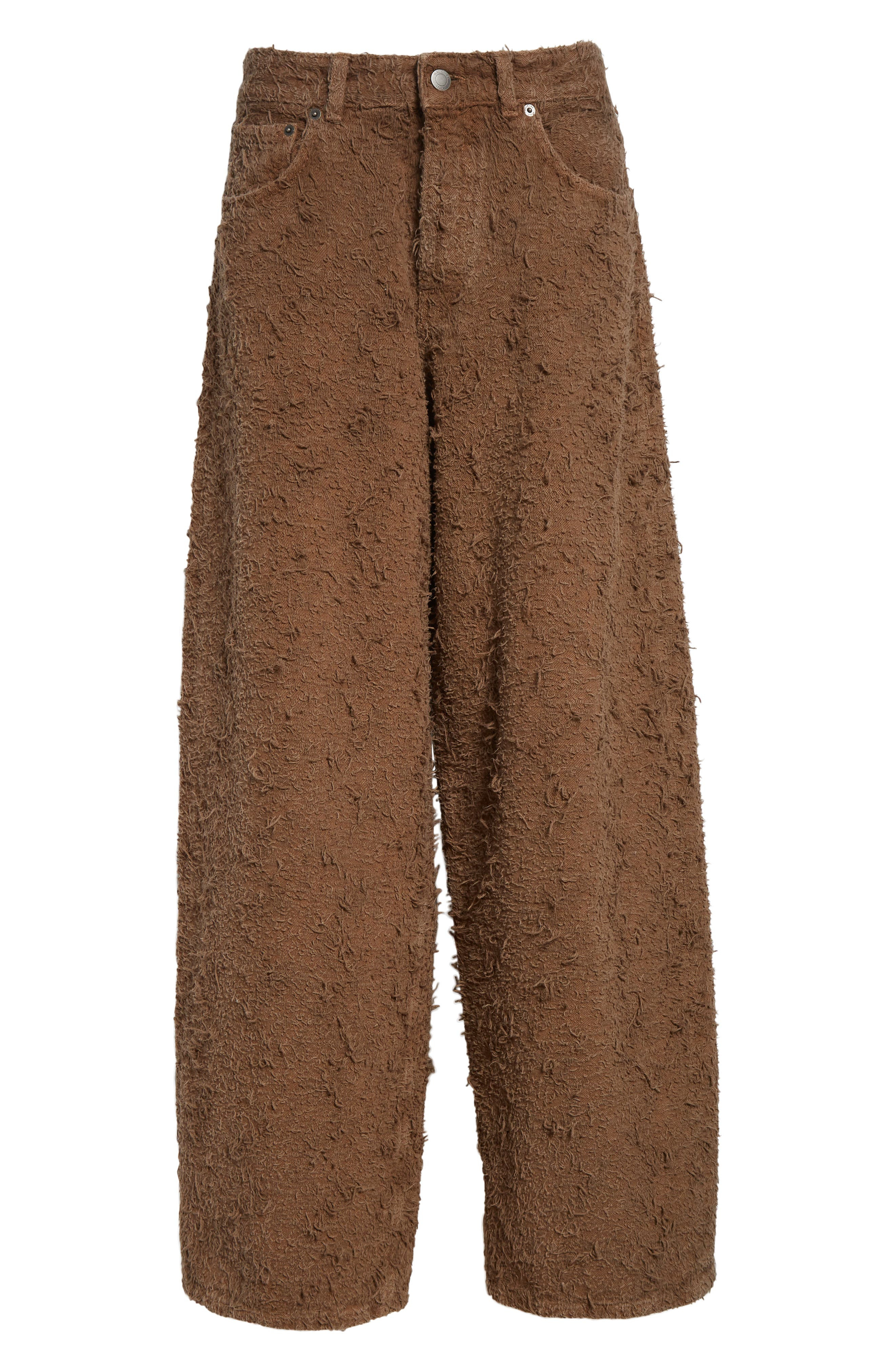 Haikure Bethany Wide Leg Fur Denim Jeans in Camel at Nordstrom - 5