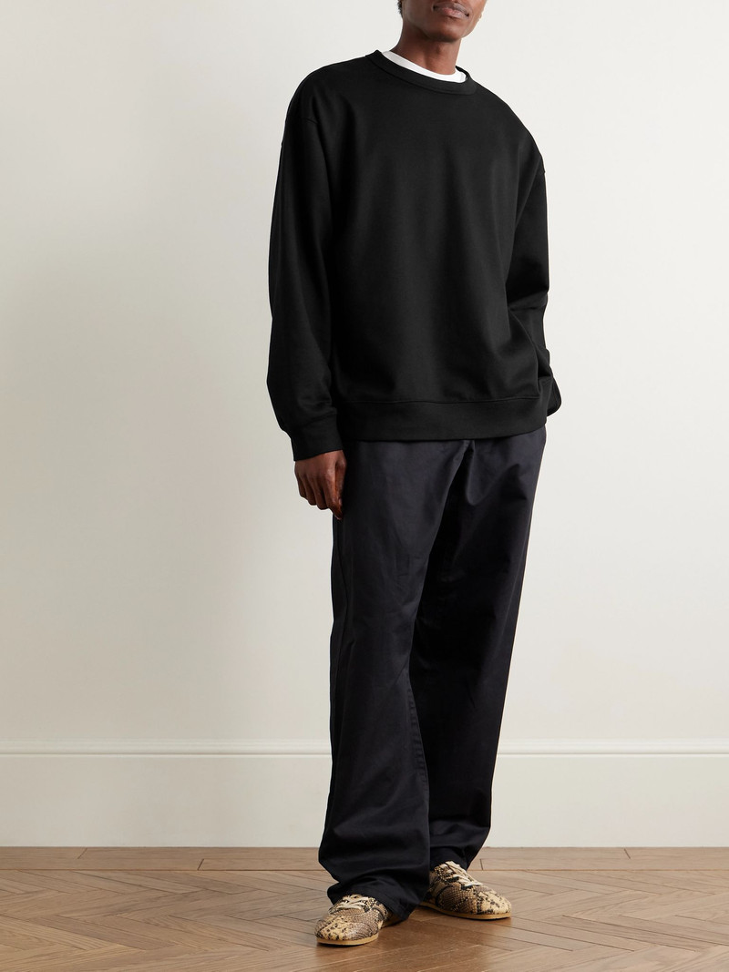 Dries Van Noten Oversized Cotton-Jersey Sweatshirt Black outlook