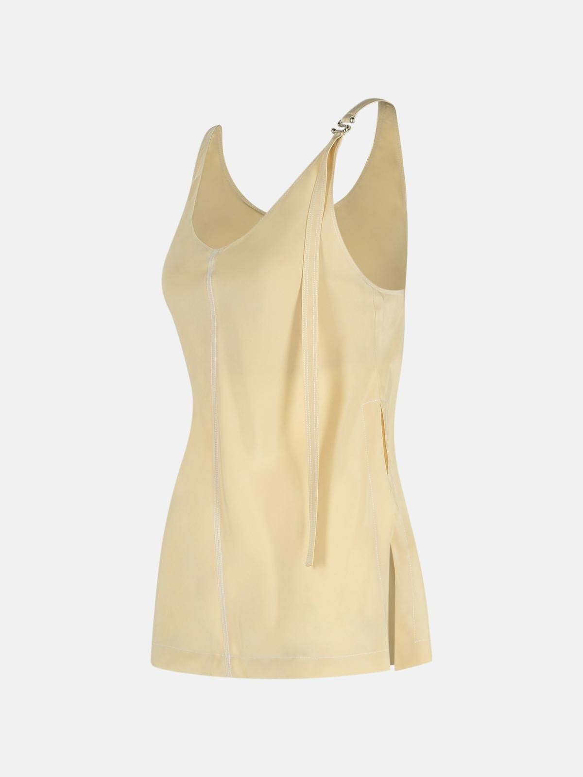 'WASER' BEIGE VISCOSE TANK TOP - 2