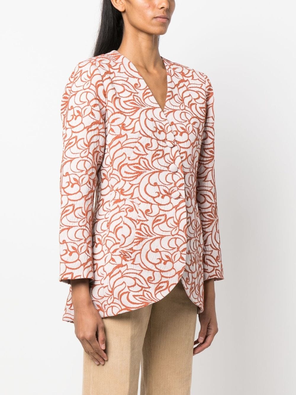 Bridget jacquard single-breasted jacket - 3