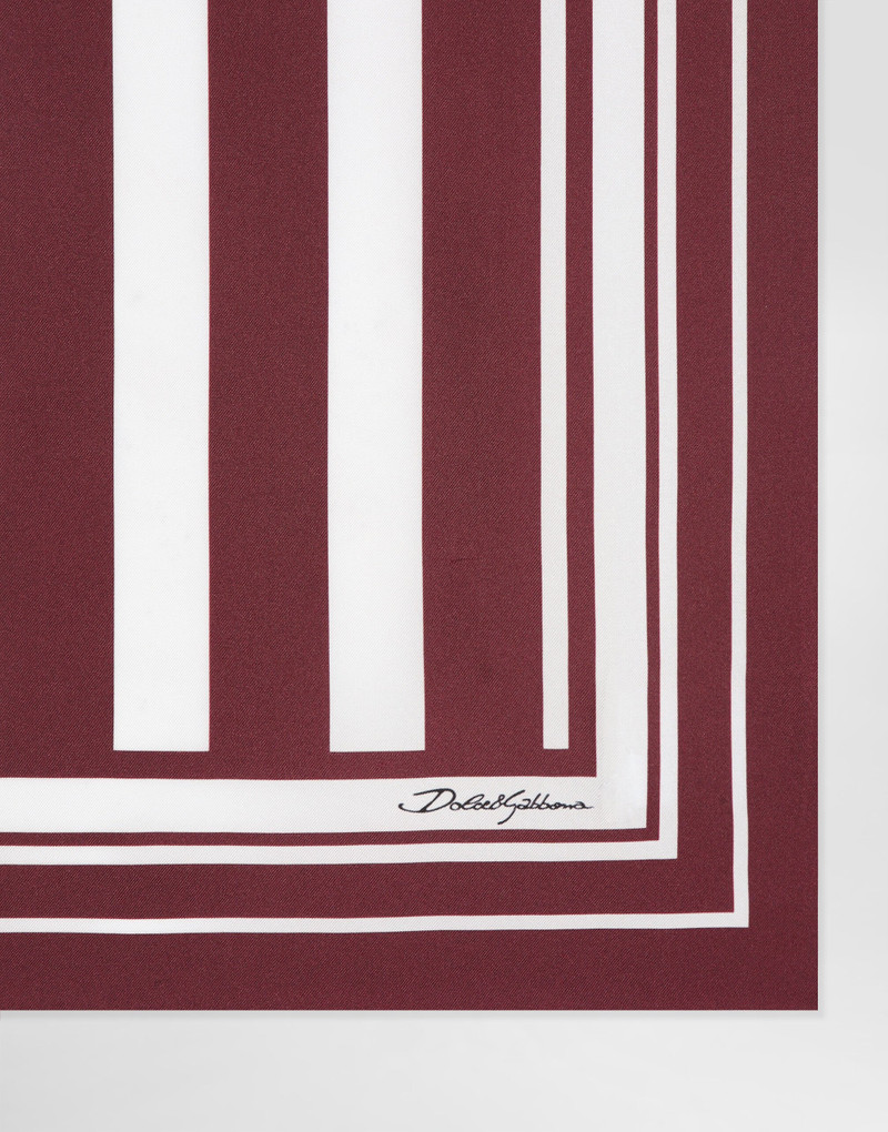 Dolce & Gabbana Striped-print silk twill foulard (70 x 70) outlook