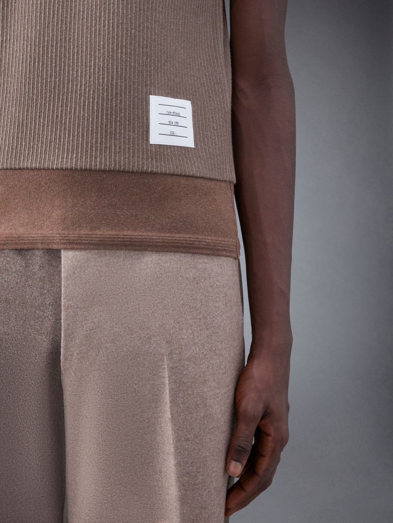 Thermal Rib Ottoman Stripe Short Sleeve Polo 6