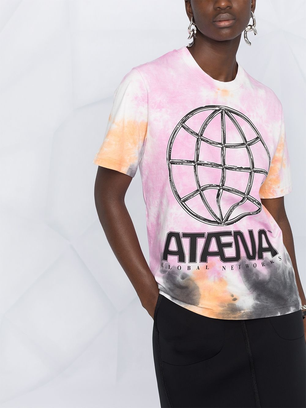 tie-dye graphic print T-shirt - 5