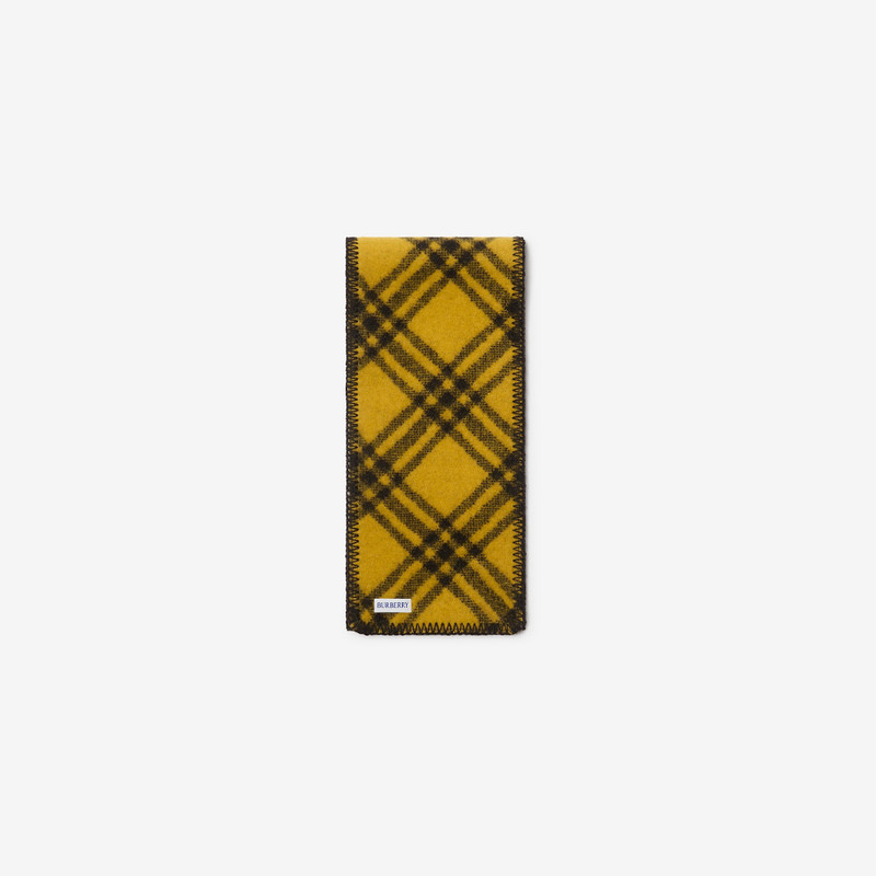 Narrow Check Wool Scarf 4