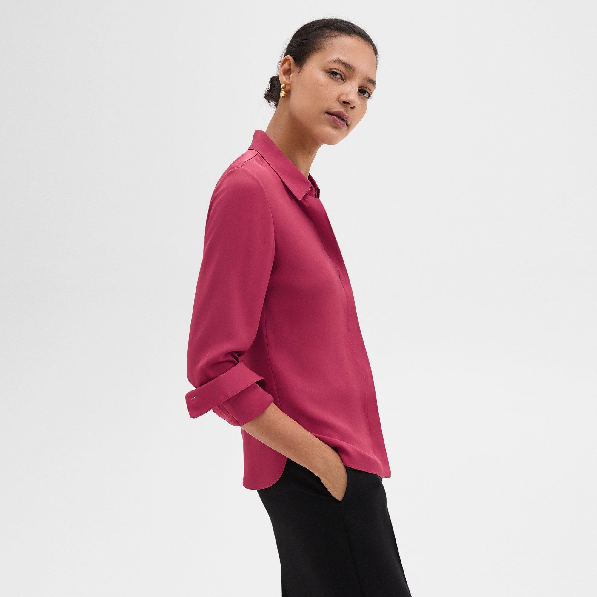Fitted Shirt in Silk Georgette - 3
