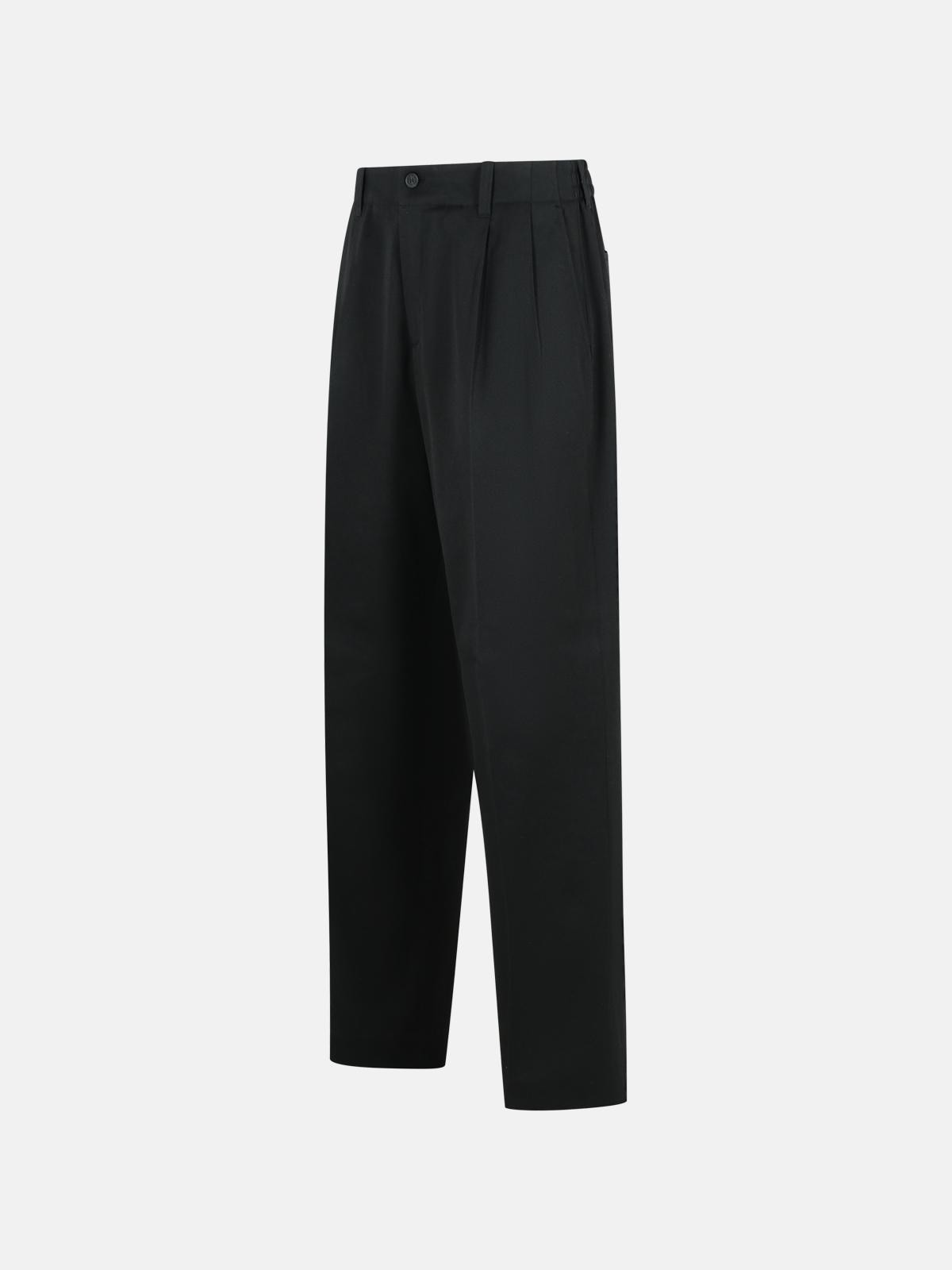 'SLACKS' BLACK VIRGIN WOOL PANTS - 2