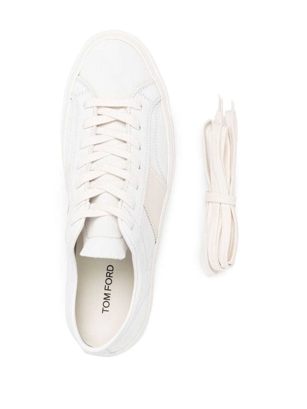 panelled low-top sneakers - 4