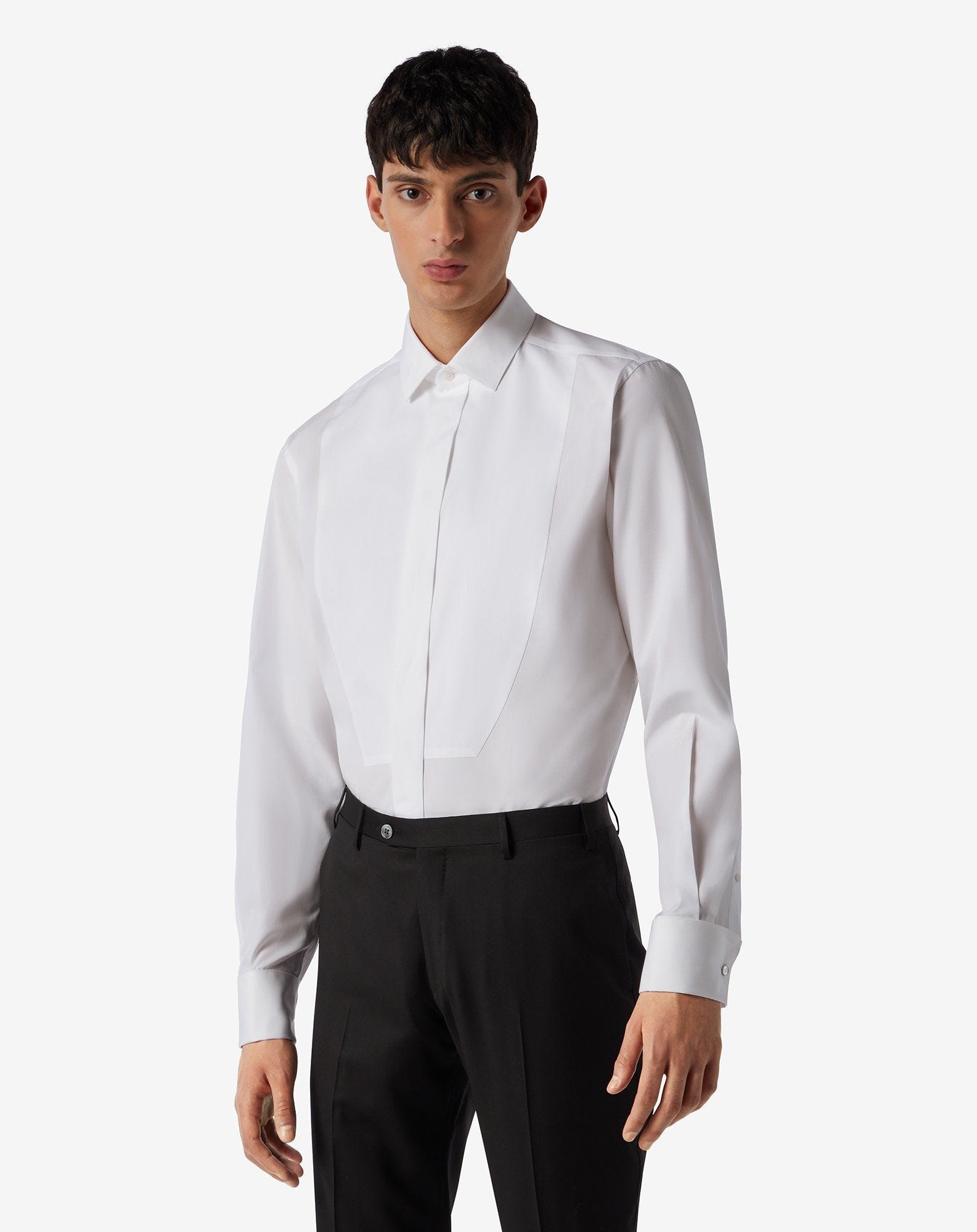 Optical white cotton poplin shirt - 2