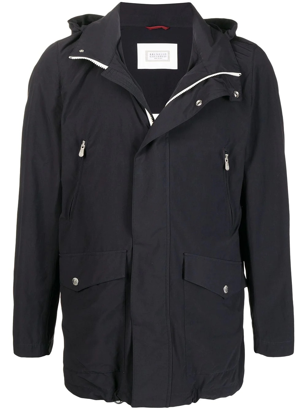 long-sleeve hooded rain jacket - 1