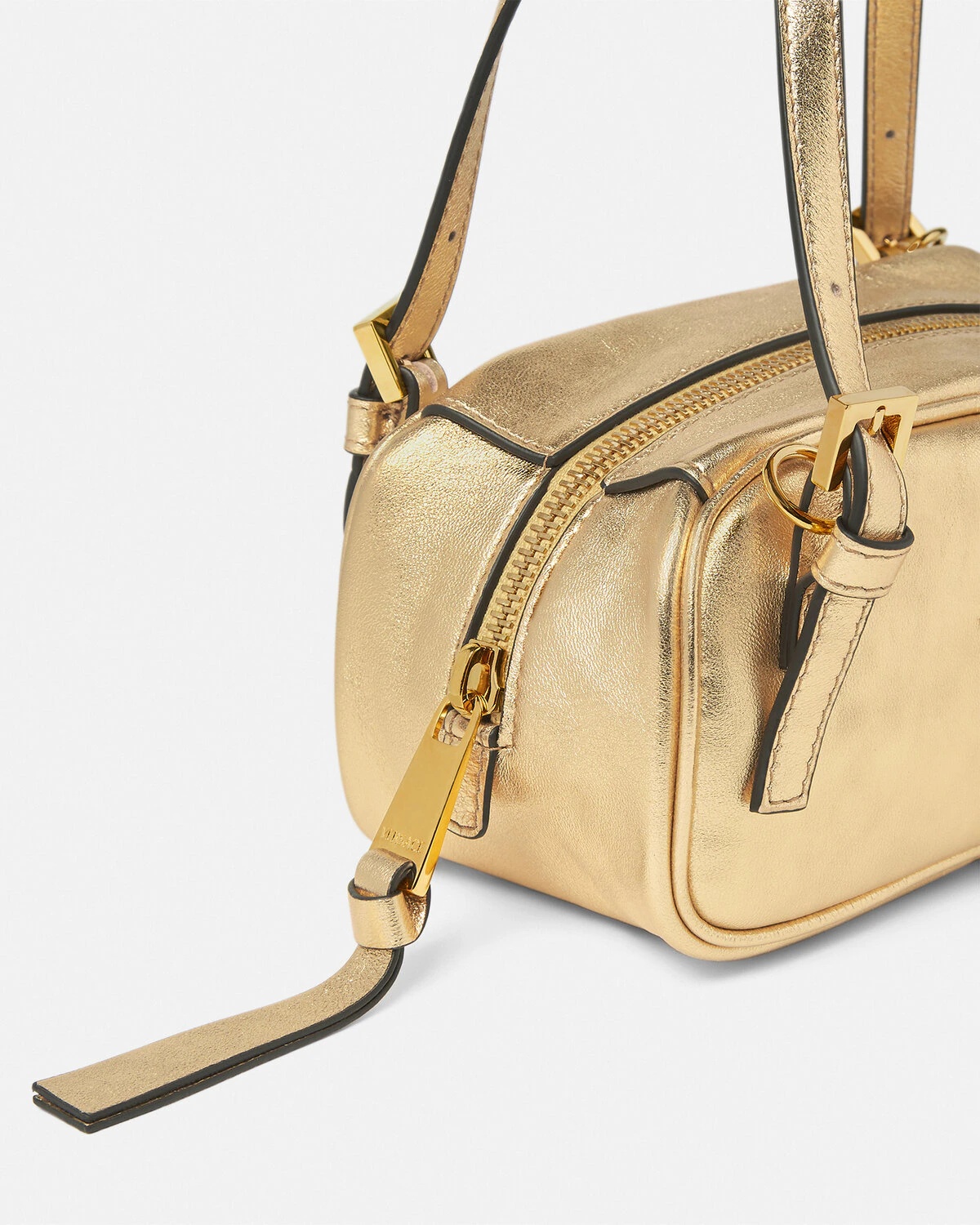 Versace Tag Bowling Metallic Mini Bag - 4