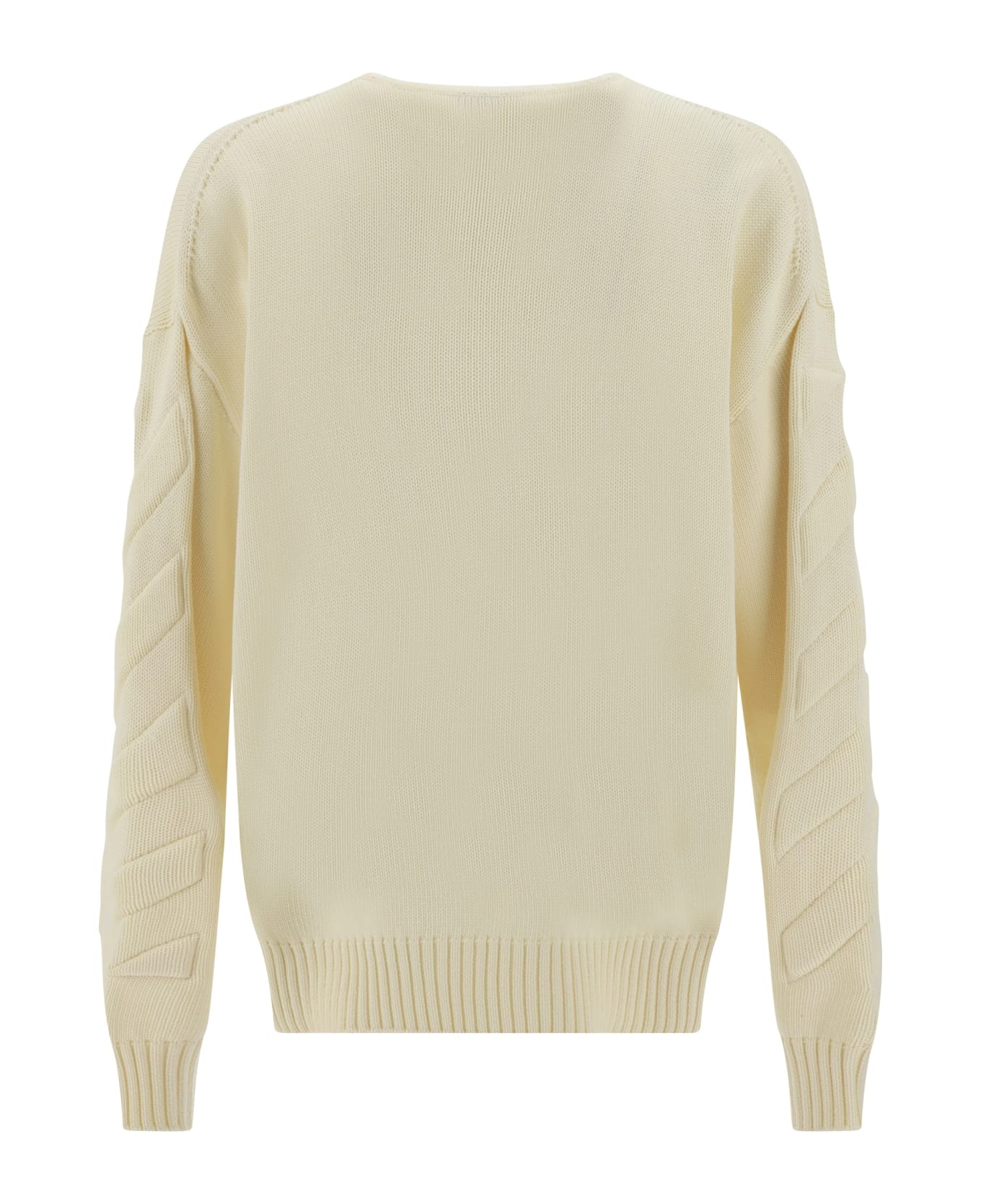 3d Diagonal Ow Logo Knit Sweater - 2