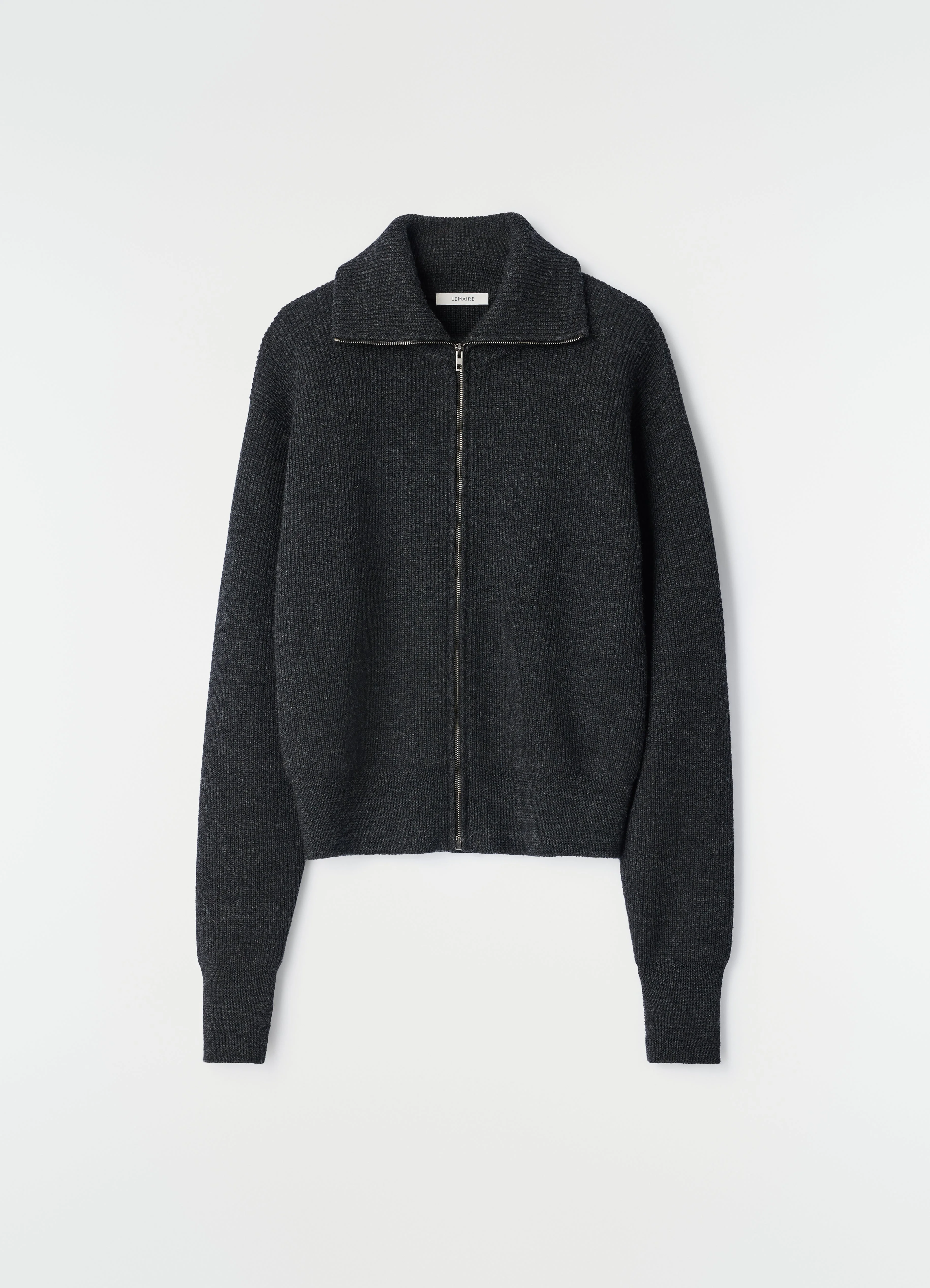 ZIPPED CARDIGAN IN VIRGIN WOOL - 1