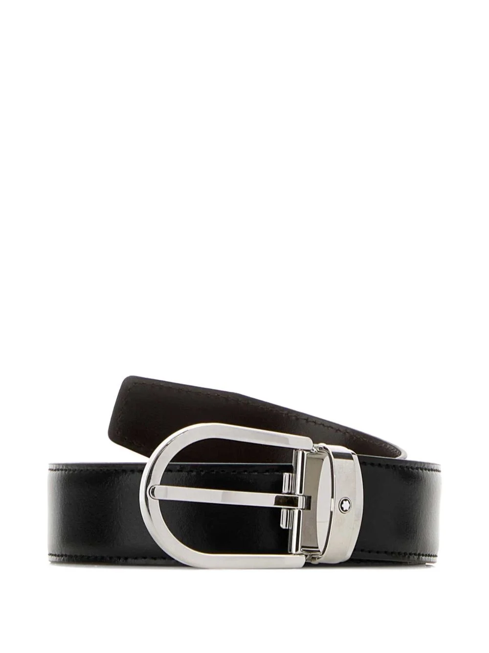 Horseshoe reversible leather belt - 1