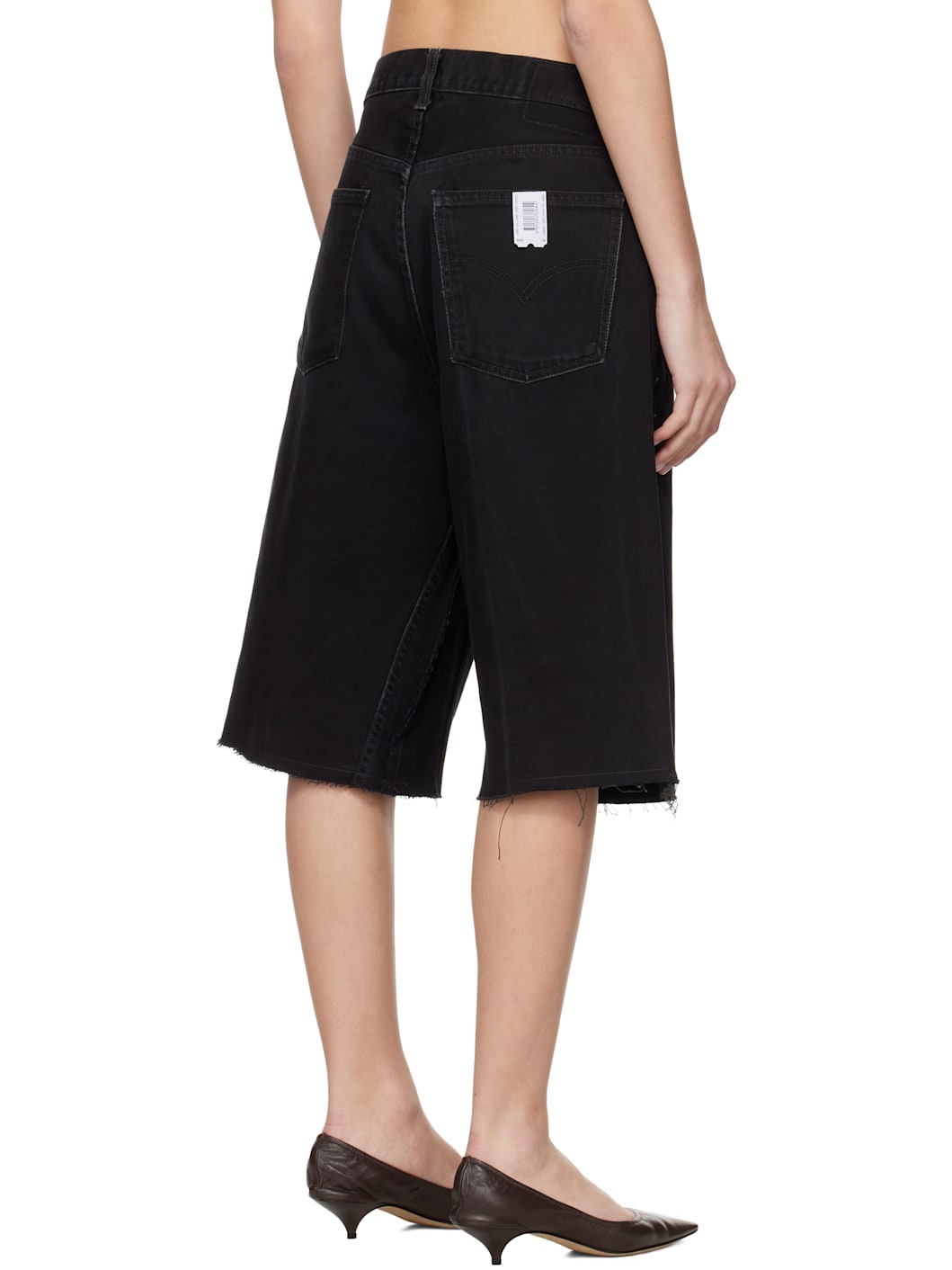 Black New Denim Shorts - 3