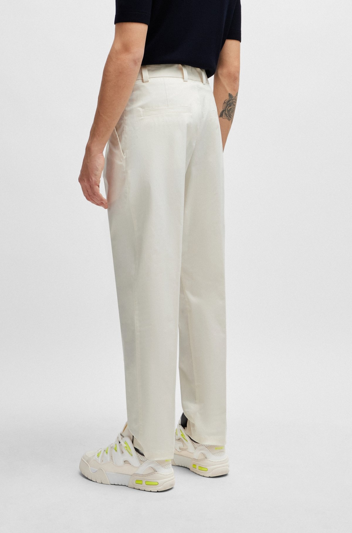 FORMAL TROUSERS IN PERFORMANCE-STRETCH COTTON - 4