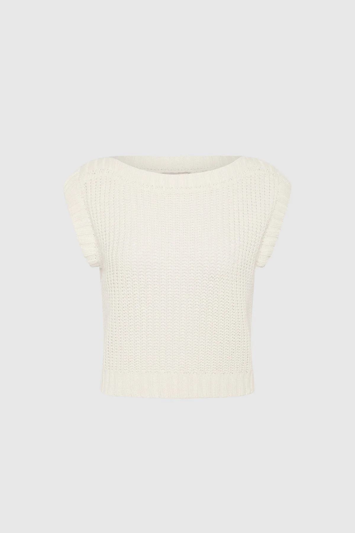 Relaxed Bateau Top - Off White - 1