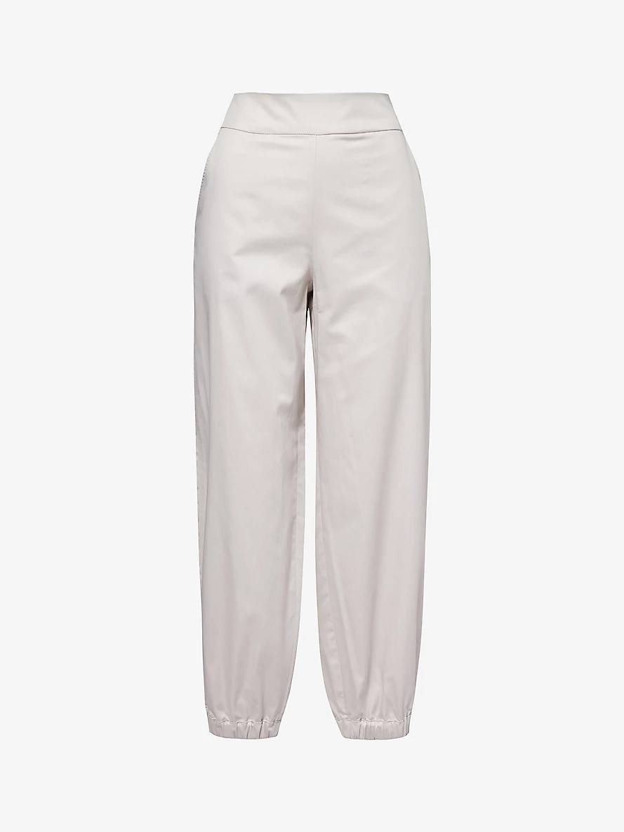 Candela cropped tapered-leg cotton trousers - 1