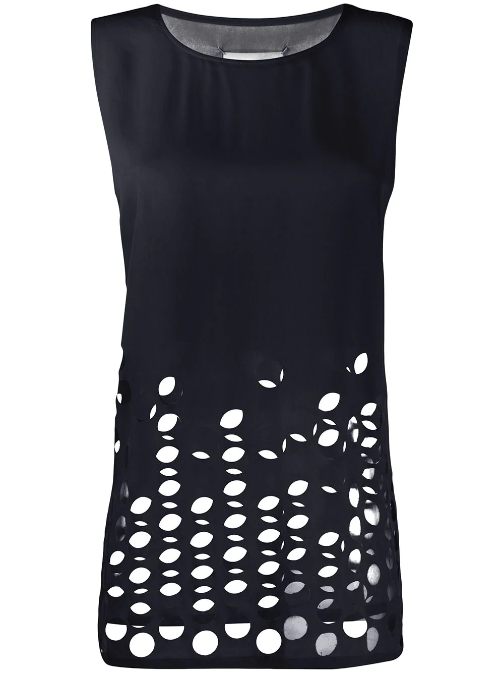 cut-out detail sleeveless top - 1