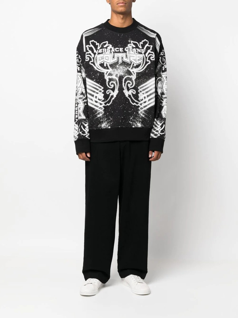 VERSACE JEANS COUTURE Space Couture long-sleeve sweatshirt outlook