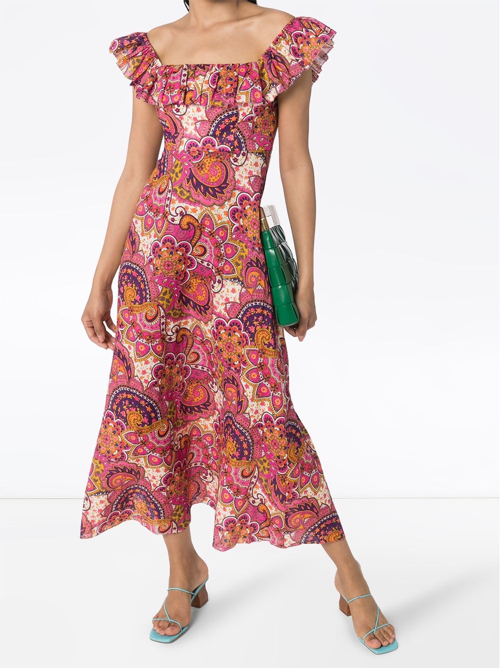 Fiesta paisley-print midi dress - 2