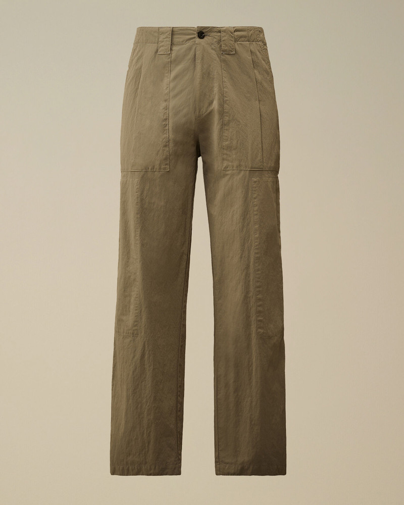 Diagonal Flatt Nylon Loose Pants 1