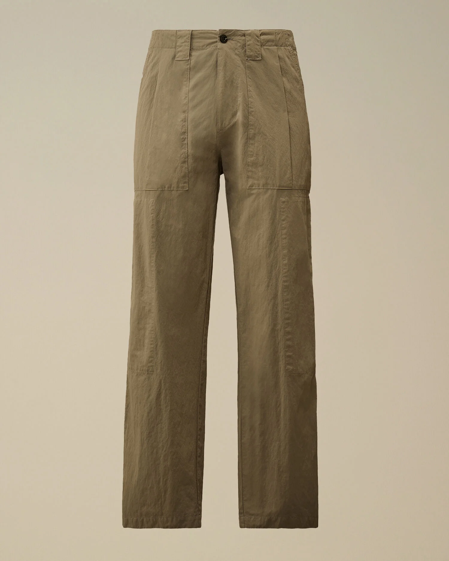 Diagonal Flatt Nylon Loose Pants - 1