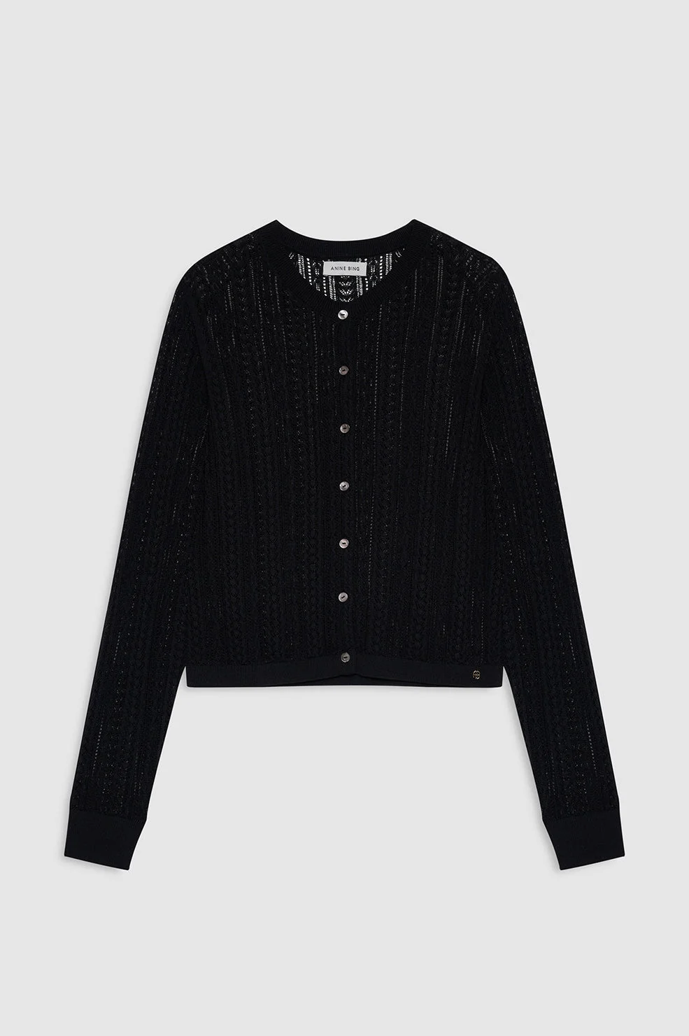 Moni Crop Cardigan - Black - 1