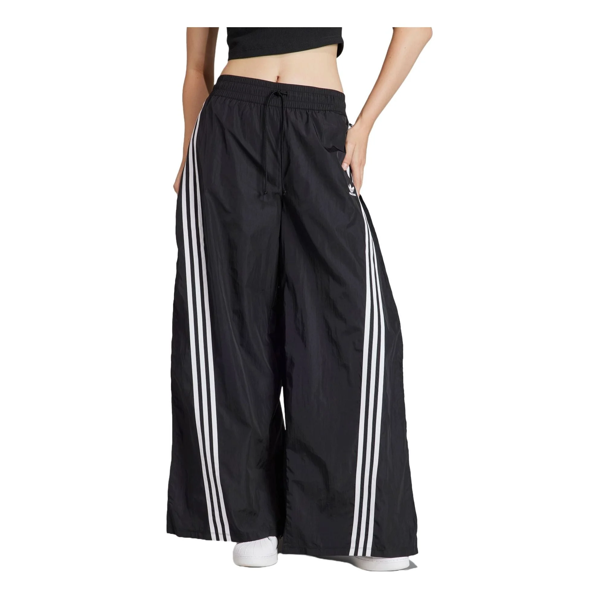 (WMNS) adidas Adilenium Mega Flared Track Pants Asia Sizing 'Black' IV9335 - 1